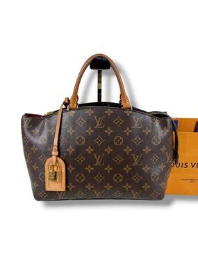 Louis Vuitton Petit Palais PM Handbag Monogram Leather Brown Padlock